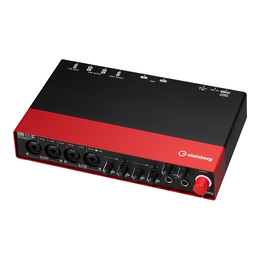 Steinberg UR44C Red 스테인버그 USB 오디오 인터페이스 / 큐베이스 Al 포함