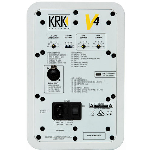 KRK V4 S4 화이트 (1조) - 4인치 모니터 스피커