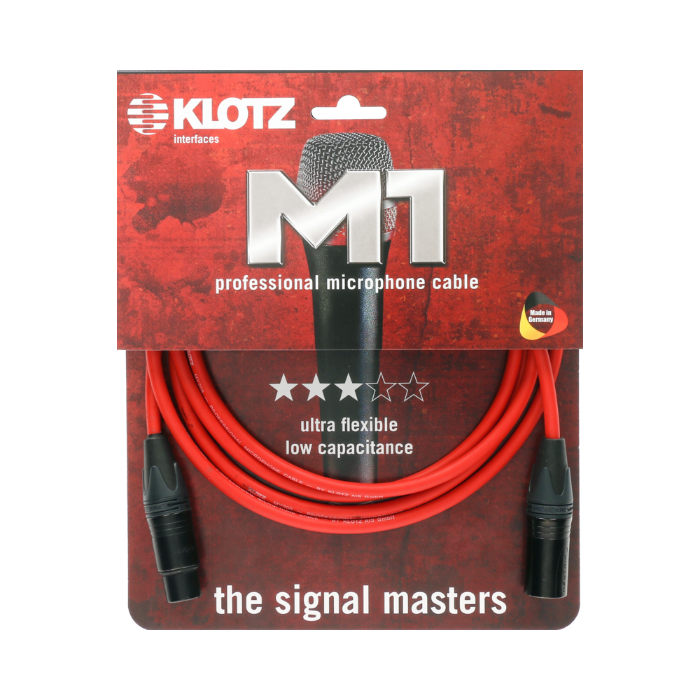 KLOTZ M1 PRIME XLR 마이크 케이블 레드 3m