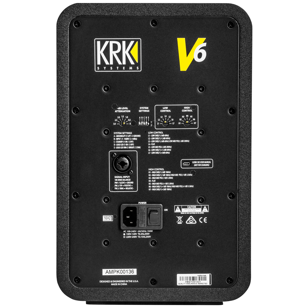 [매장 전시품] KRK V6 S4 액티브 모니터 스피커 1조/2통