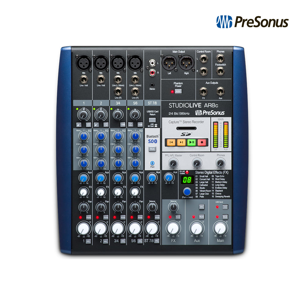 PreSonus StudioLive AR8c 프리소너스 아날로그 믹서 겸 오디오 인터페이스